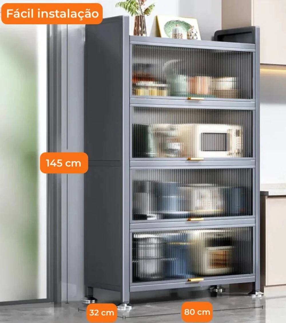 [PAGUE 1 LEVE 2] Armário Multifuncional — Organizador Resistente para Cozinha, Banheiro e Lavanderia — imagem 4